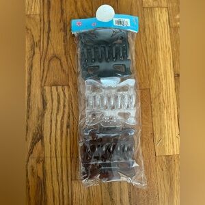 New NWT 6-Piece Hair Claw Clips